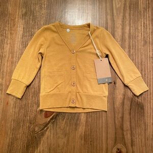 Kyte Baby Bamboo Jersey Cardigan in Marigold